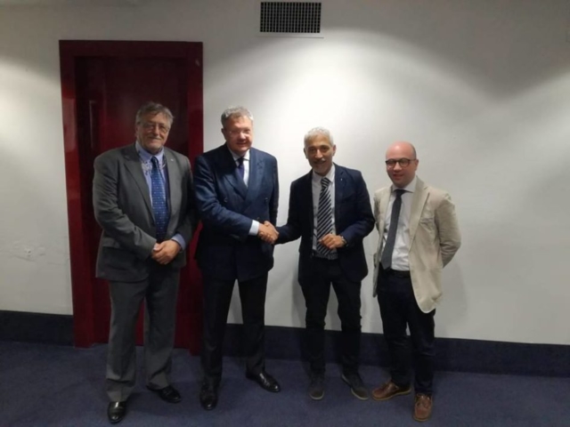 Da sinistra: Parrinello Mario, S.E. il Prefetto Darco Pellos, Franco Fasola, Avv. Salvatore D’Angelo